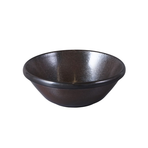 [08-425D3] زبدية مقبلات وسلطة بورسلان 6 " لون اسود 