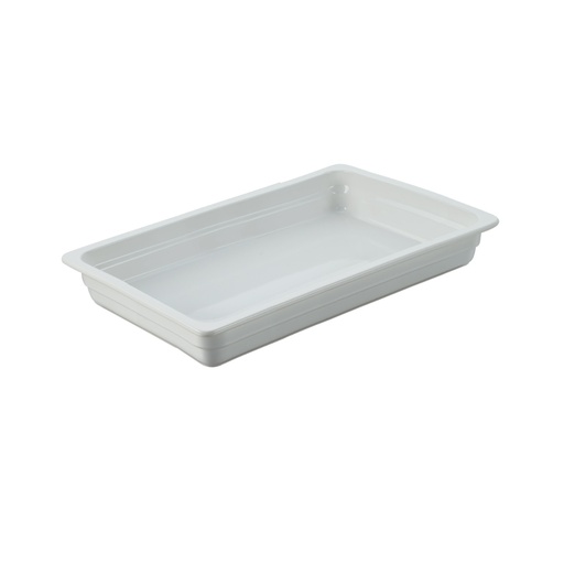 [08-432] Porceletta Ivory Porcelain 1/1 6.5 cm Full Rec. Chafing Dish Insert