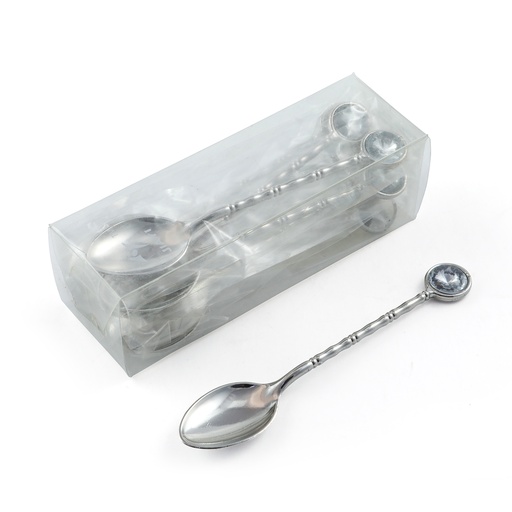 [13-869] Stainless Steel Silver Tea Spoon 12 Pieces Set