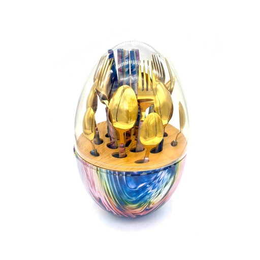 [13-R083] Cutlery Set with Egg Shape Capsule