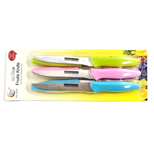 [13-R217] Stainless Steel 6 Pieces Fruit Knives Set Color Handle