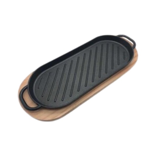 [Y13-772] Cast Iron Sizzling Plate 43 cm