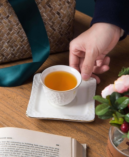 [03-165] طقم أكواب قهوة ديكوبور بورسلين ١٢ قطعة ٦٠ مل