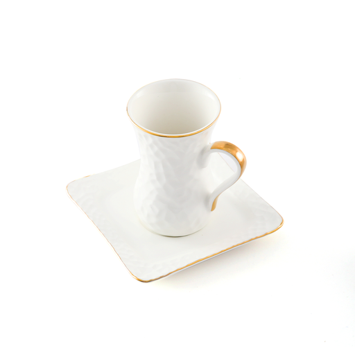 [03-169] Decopor Porcelain 12 Piece Tea Cup and Saucer Set 100 ml