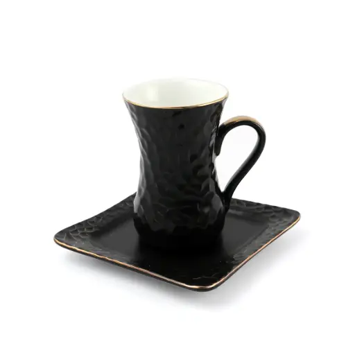 [03-170] Decopor Porcelain 12 Piece Tea Cup & Saucer Set 100 ml