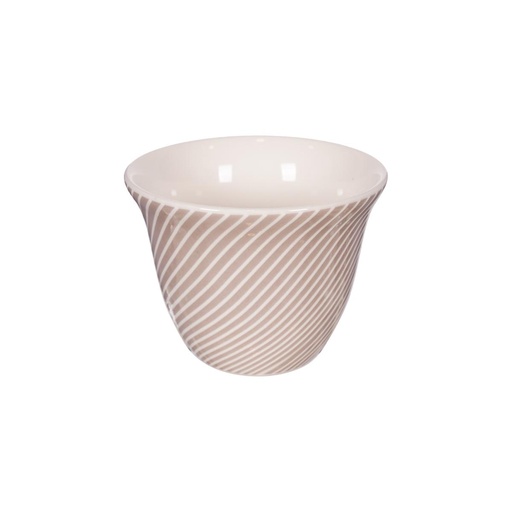 [03-388] Decopor 12 Pieces Smoke Grey Cawa Cups Set