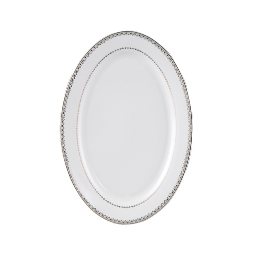 [03-412] Decopor 14" Oval Plate Golden Design