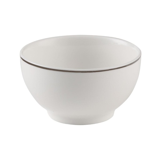 [03-414] Decopor New Bone China 3.75“ Bowl With Silver Rim
