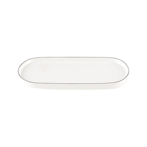 [03-421] Decopor New Bone China Small Plate With Silver Rim 21.5 cm