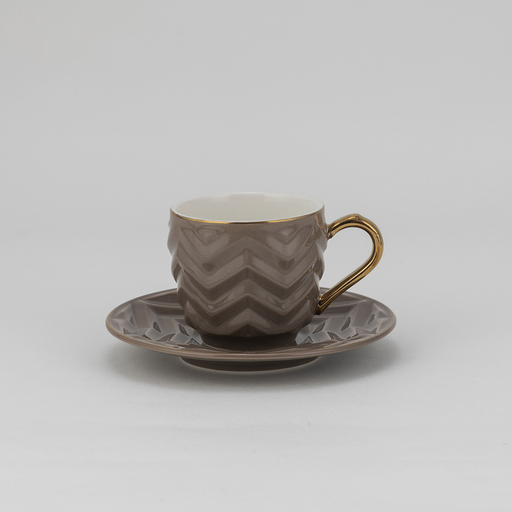 [RP-110] Decopor Bronze 6/6 coffee cup and saucer 75 ml RS-2020