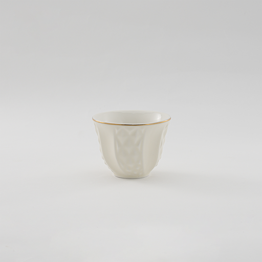 [RP-187] Decopor Porcelain cawa cup 12 pieces set Creamy White 50 ml RS-2424