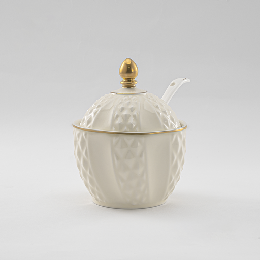 [RP-191] Decopor Porcelain Tea/cawa/sugarpot 27 Pieces serving set Creamy White RS-2424