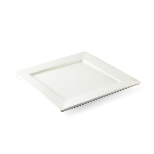 [08-1359] B2B Ivory Porcelain Square Plate 21.25 cm / 9"