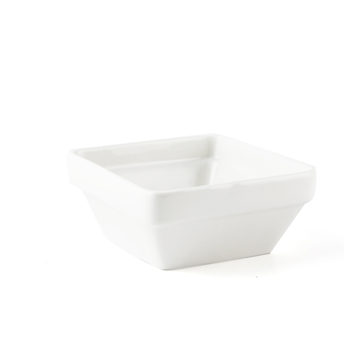 [08-1499] B2B Ivory Porcelain Stackable Square Bowl 10 cm