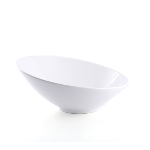 [08-182] B2B Ivory Porcelain Oblique Bowl 4.75"