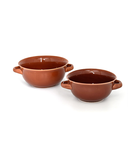 [03-258] Che Brucia Brown Procelain Soup Bowl 11.5 cm