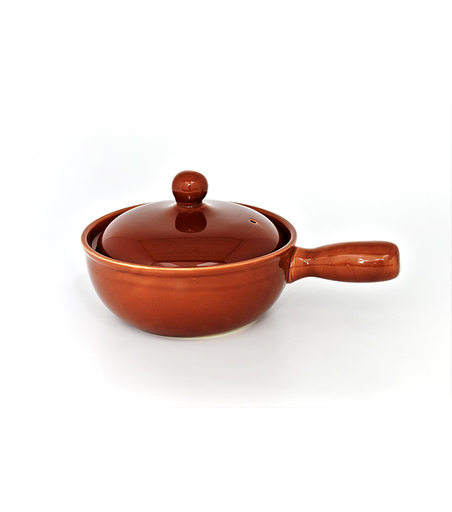 [03-274] Che Brucia Brown Pot with Cover 24.5 cm