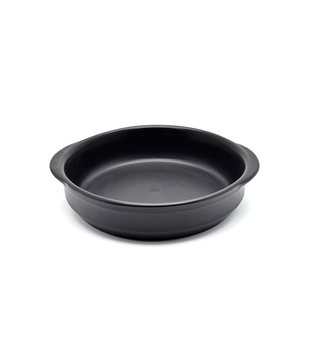 [03-306] Che Brucia Porcelain Direct Fire Deep Plate 22 cm Black