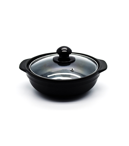 [03-339] Che Brucia Porcelain Black Direct Fire 2.5 Liter Casserole
