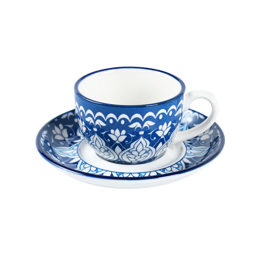 [D03-142] Che Brucia Cup & Saucer 200 ml Mosaic Design