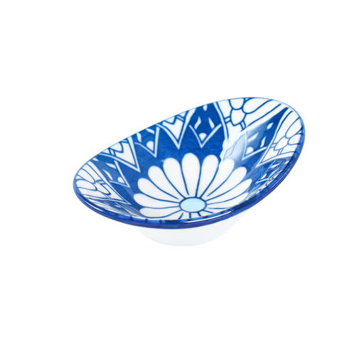 [D03-147] Che Brucia Oval Deep Dish 10 x 7.3 x 3.5 cm Mosaic Design