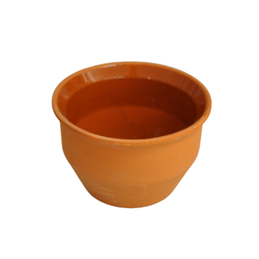 [VP-002] وعاء تشي بروشيا الفخاري 15.5 × 11 سم زجاج داخلي