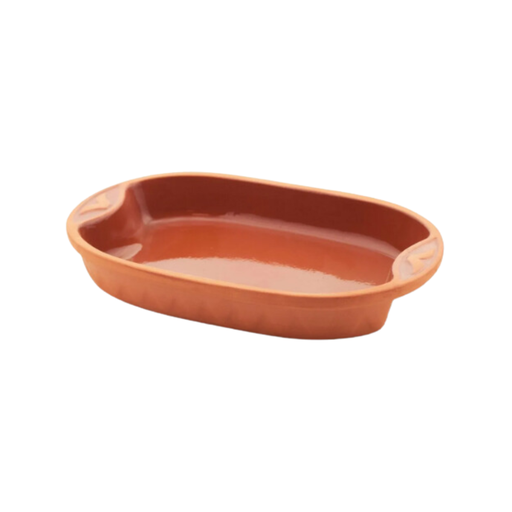 [VP-020] Che Brucia Clay Bornova Rectangle Oven Tray 36 x 23 x 6 cm Inner Glazed