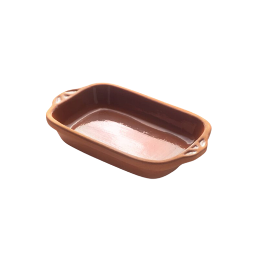 [VP-021] Che Brucia Clay Trakya Rectangle Oven Tray 23 x 13 x 4 cm Inner Glazed