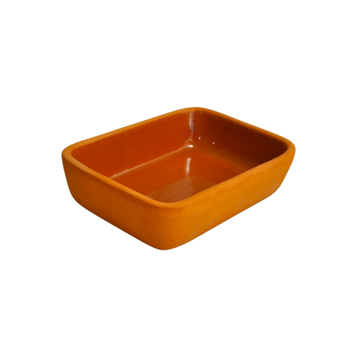 [VP-024-U16] Che Brucia Clay Foca Rectangle Oven Tray 16.5 x 12 x 4.5 cm Inner Glazed