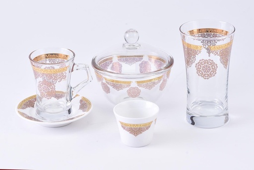 [D-42890] 26pcs Glass and porcelain set / 42890