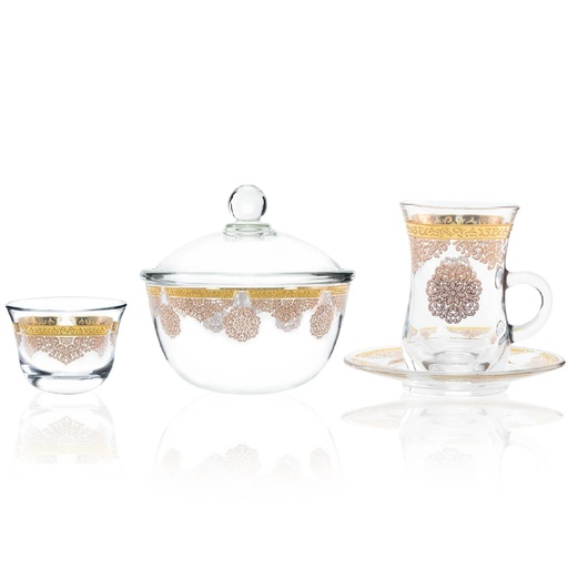 [D-42891] 20pcs Tea and coffee glass set / 42891