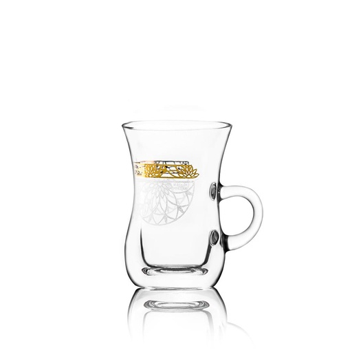 [D-43172] 6pcs w handle tea tumbler / 43172