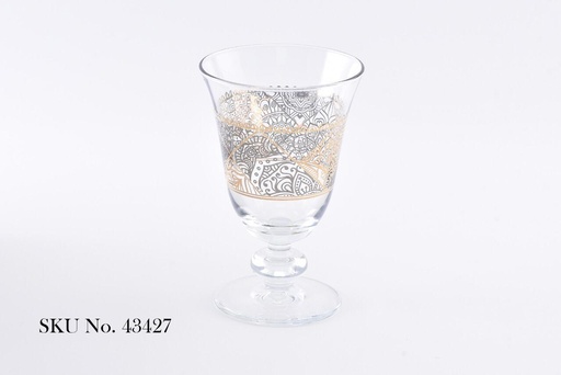 [D-43427] 6 stemware glass and platinum / 43427