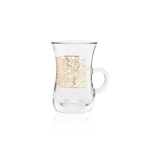 [D-43520] 6pcs w handle tea tumbler / 43520