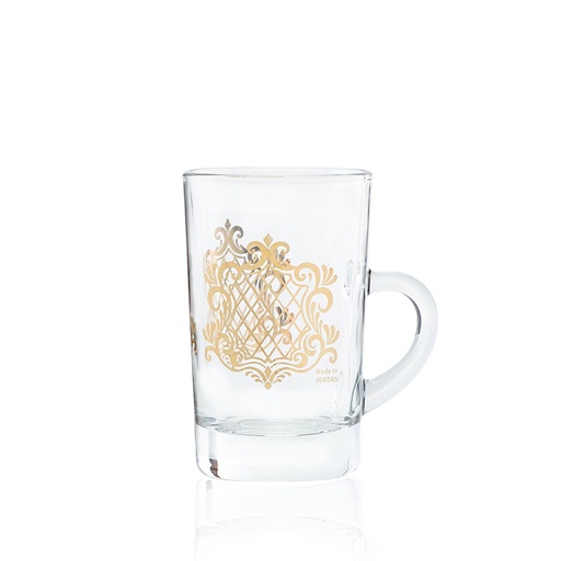 [D-43541] 6pcs w handle tea tumbler / 43541