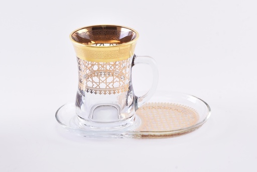 [D-46764] decor mug cug+saucer / 46764