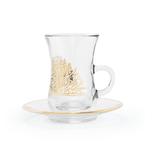 [D-46780] gold tea cea glass / 46780