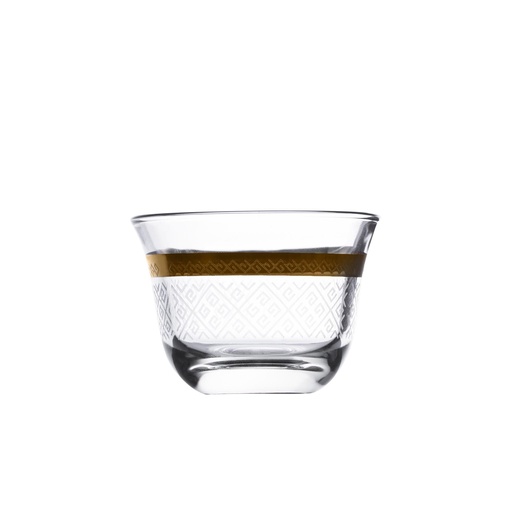 [D-46879] 6pcs glass cawa cup / 46879