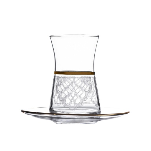 [D-46961] gold pcs tea glass / 46961