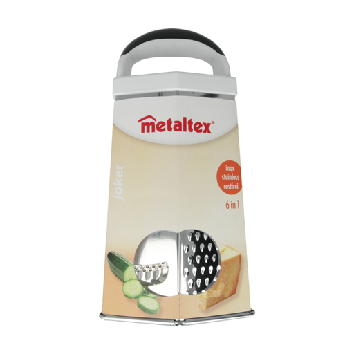 [MXC-098] Metaltex Steel Joker 6-Sided Grater 23 cm White / 194623
