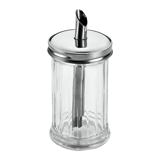 [MXC-157] Metaltex Glass Shake Sugar Pourer 320 ml Silver / 242932