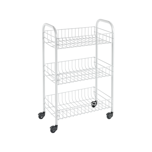 [MXI-044] Metaltex Steel Rolling Cart 3 Tier Siena / 340633