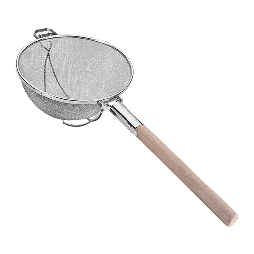 [MXI-082] Metaltex Stainless Steel Tinned Strainer Wood Height 30 cm Brown / 601130