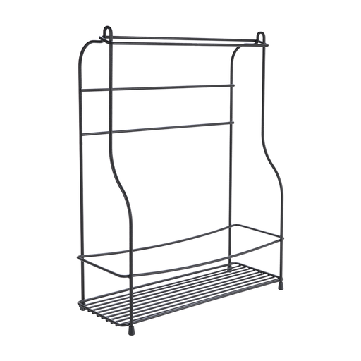[MXI-126] Metaltex Steel Bottle Rack with Kitchen Roll Holder Lava / 360855