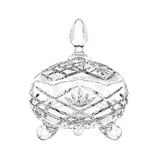 [04-450] مرطبان حلوى زجاجي لافندر من سيتي جلاس مع غطاء 21 سم