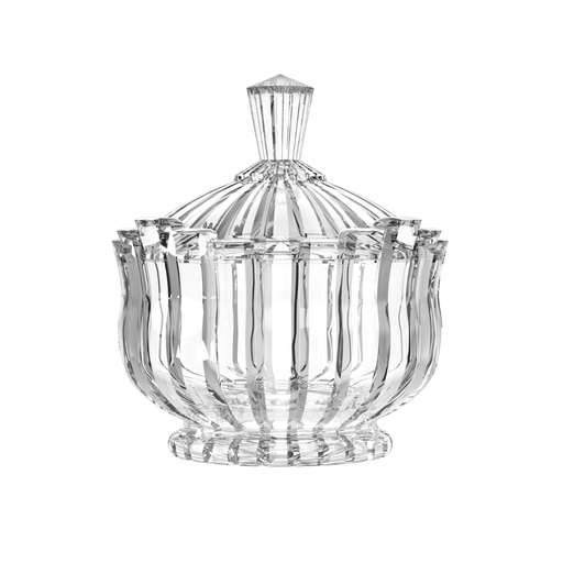 [04-452] City Glass Milan Glass Candy Jar with Cover 850 ml