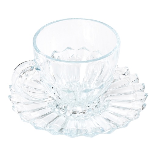 [04-488] طقم شاي برازيليانو سيتي جلاس 12 قطعة 220 مل