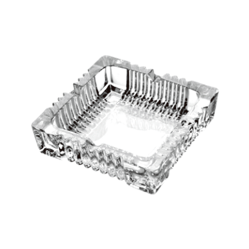 [LX-006] LXYG7116-3 / Glass Square Ashtray 12 cm