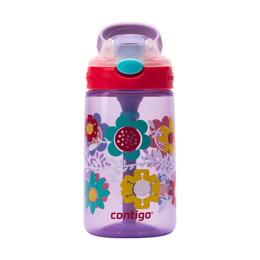 [CT-107] Contigo Wisteria Flowers Purple Autoseal Kids Gizmo Flip Bottle 420 ml / 2116117