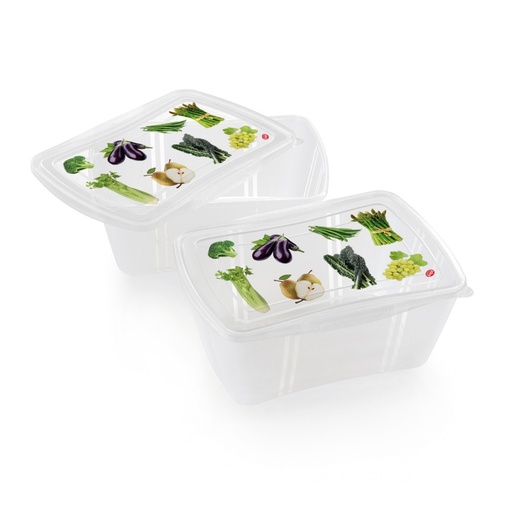 [SN-064] Snips 2 Pieces Fresh Rectangular Container 2 Liter Set / 000586